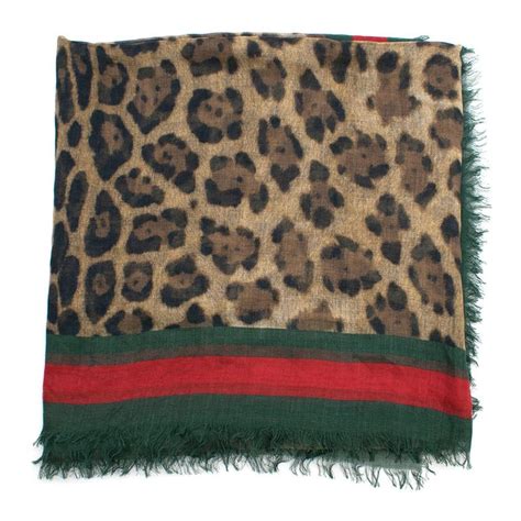 gucci leopard print shawl|Gucci silk blend scarves.